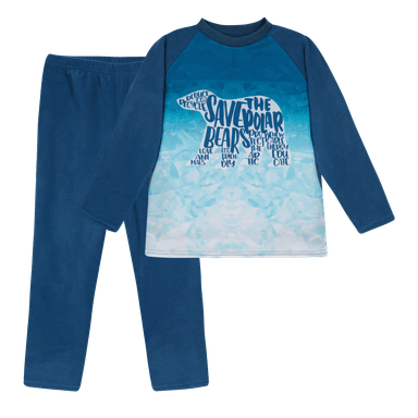 PIJAMA NIÑO POLAR SUSTENTABLE H2O WEAR AZUL - 1