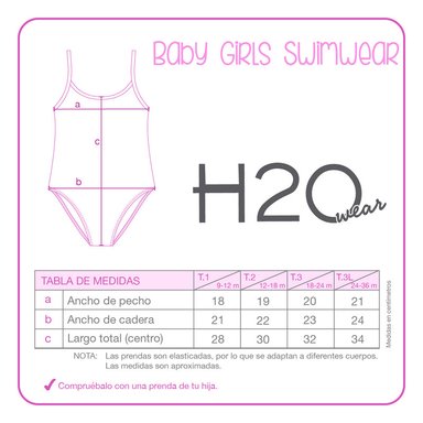 TRAJE DE BAÑO BEBE NIÑA H2O WEAR ROSA UV 30 - 4