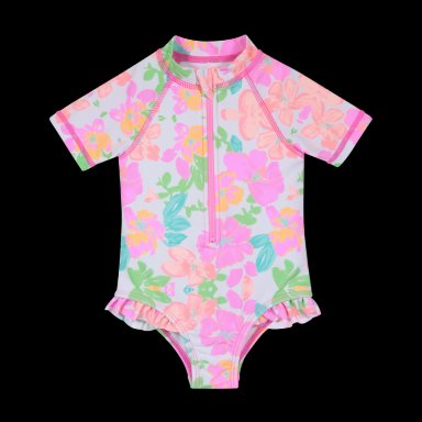 TRAJE DE BAÑO BEBE NIÑA UV30 MANGA CORTA H2O WEAR BLANCO - 1