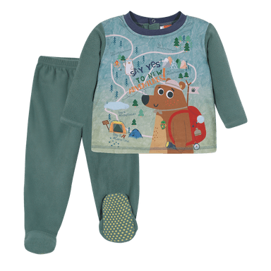 PIJAMA POLAR SUSTENTABLE NIÑO H2O WEAR VERDE BEBE CONJUNTO - 1