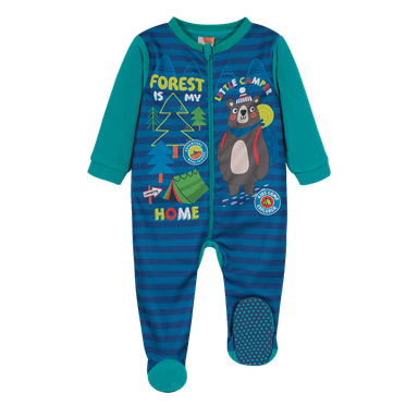 PIJAMA POLAR SUSTENTABLE NIÑO H2O WEAR AZUL BEBE ENTERO - 1