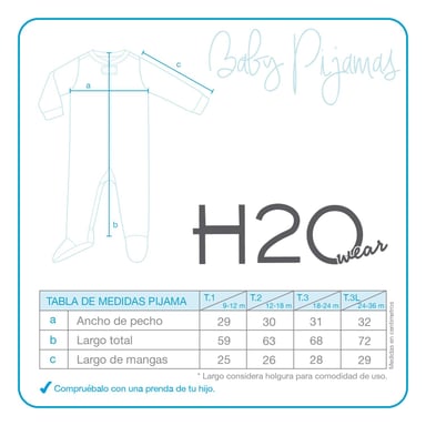 PIJAMA POLAR SUSTENTABLE NIÑO H2O WEAR VERDE BEBE ENTERO - 3