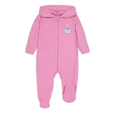 PIJAMA NIÑA H2O WEAR ROSADO BEBÉ ENTERO C/GORRO POLAR SUSTENTABLE - 1