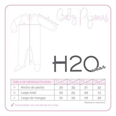 PIJAMA NIÑA H2O WEAR ROSADO BEBÉ ENTERO C/GORRO POLAR SUSTENTABLE - 3