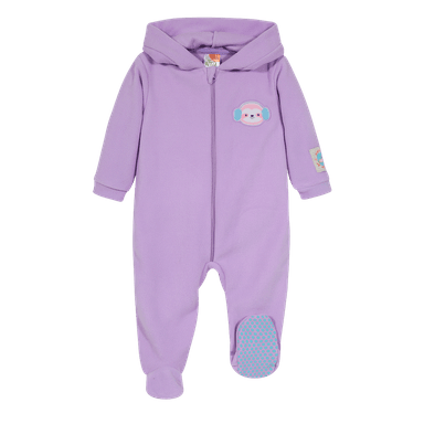 PIJAMA NIÑA H2O WEAR LILA BEBÉ ENTERO C/GORRO POLAR SUSTENTABLE - 1