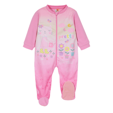 PIJAMA NIÑA H2O WEAR ROSADO BEBÉ ENTERO POLAR SUSTENTABLE - 1