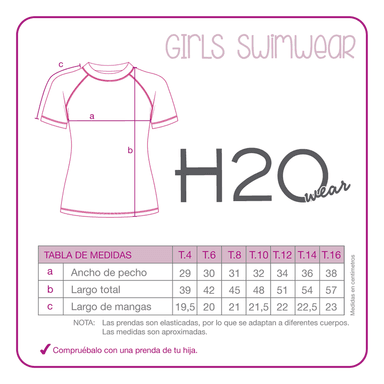 POLERA NIÑA H2O WEAR ROSADA UV50+ M/CORTA - 3