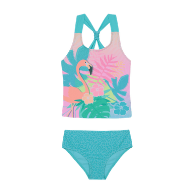 TRAJE DE BAÑO NIÑA H2O WEAR VERDE TANKINI UV30+ TOP SUBLIMADO - 1