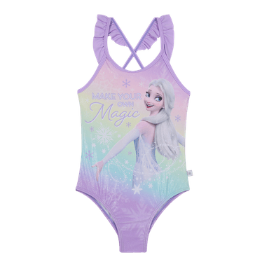 TRAJE DE BAÑO NIÑA DISNEY LILA ENTERO FROZEN C/VUELOS - 1