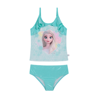 TRAJE DE BAÑO NIÑA DISNEY VERDE TANKINI FROZEN C/VUELOS - 1