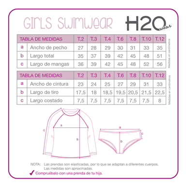 TRAJE DE BAÑO NIÑA SET UV50 M/LARGA FROZEN DISNEY - 5