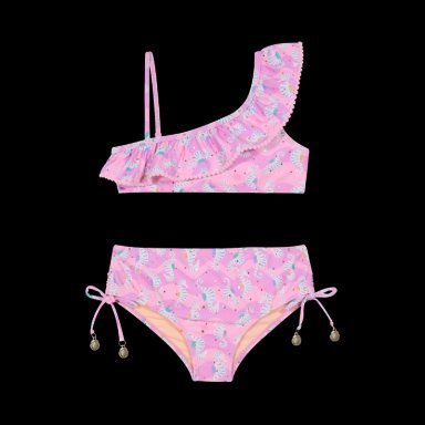 TRAJE DE BAÑO NIÑA BIKINI 1 HOMBRO UV50 H2O WEAR ROSADO - 2