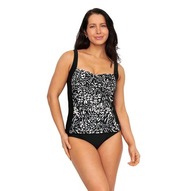 TRAJE DE BAÑO MUJER TANKINI CONTROL SELENA H2O WEAR NEGRO - 4