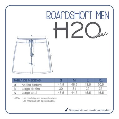 TRAJE DE BAÑO HOMBRE SHORT PRETINA W STRETCH H2O WEAR AZUL - 6