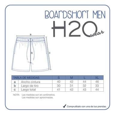 TRAJE DE BAÑO HOMBRE SHORT W STRETCH H2O WEAR NEGRO - 6