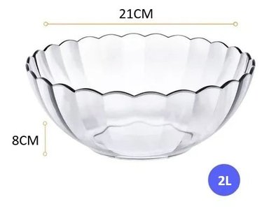 BOWL BELLA VIDRIO TEMPLADO TRANSPARENTE 2 LITROS MARINEX - 1