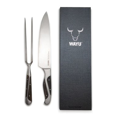 SET PARRILLERO WAYU BLACK EDITION CUCHILLO CON PINCHO PREMIUM - 3