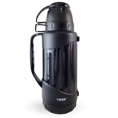 TERMO KEEP 1.8 LITROS OUTDOOR RESISTENTE CAFE TE BEBIDAS NEGRO - 1