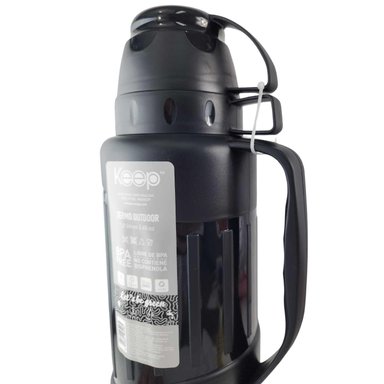 TERMO KEEP 1.8 LITROS OUTDOOR RESISTENTE CAFE TE BEBIDAS NEGRO - 3
