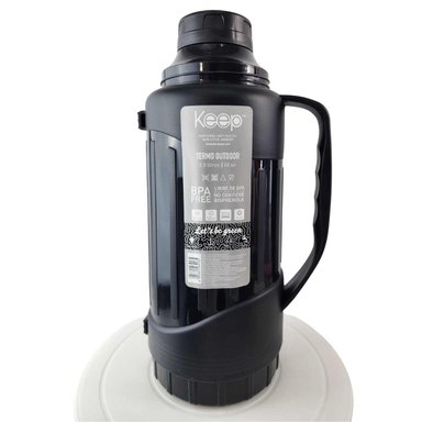 TERMO KEEP 1.8 LITROS OUTDOOR RESISTENTE CAFE TE BEBIDAS NEGRO - 4
