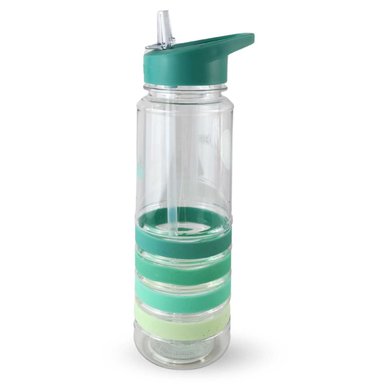 BOTELLA KEEP BANDAS COLORES 750ML AGUA BEBIDAS TURQUESA - 2