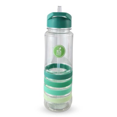 BOTELLA KEEP BANDAS COLORES 750ML AGUA BEBIDAS TURQUESA - 3