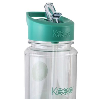 BOTELLA KEEP BANDAS COLORES 750ML AGUA BEBIDAS TURQUESA - 6