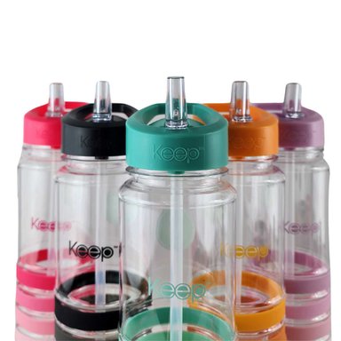 BOTELLA KEEP BANDAS COLORES 750ML AGUA BEBIDAS TURQUESA - 8