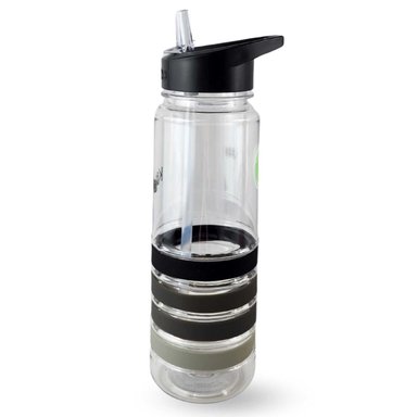 BOTELLA KEEP BANDAS COLORES 750ML AGUA BEBIDAS NEGRO - 2