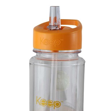 BOTELLA KEEP BANDAS COLORES 750ML AGUA BEBIDAS NARANJA - 6