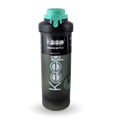 BOTELLA SHAKER KEEP 700ML SPORT OUTDOOR GIMNASIO TURQUESA - 1