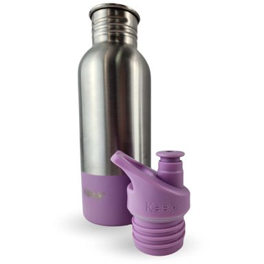 BOTELLA METALICA KEEP 600ML BEBIDAS DEPORTE LILA - 7