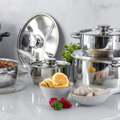 BATERIA COCINA WENS 8 PIEZAS ACERO INOXIDABLE COCINA 460-8SS - 8