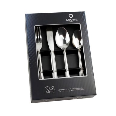 SET CUBIERTOS 24 PZS NEWCASTLE KRONS ACERO INOX SET CUCHILLERIA - 1