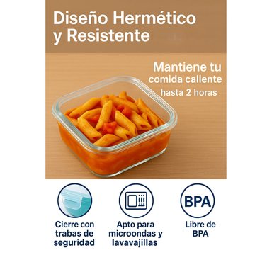 SET 3 CONTENEDORES TAPERS HERMÉTICOS DE VIDRIO ALLEGRA - 6