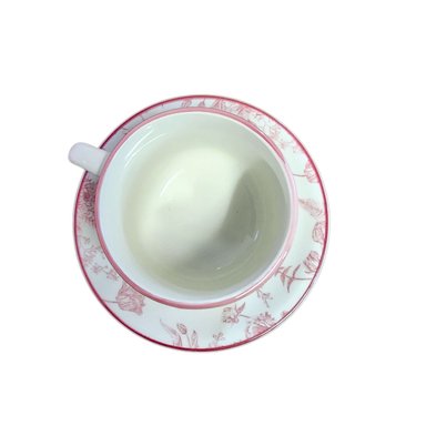 SET TAZA CON PLATILLO ROYAL 260ML 15CM DISEÑO ROSE COCINA - 1