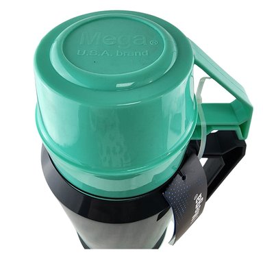 TERMO MEGA 1.9L NEW MEGATEMP BEBIDAS CALIENTES FRIAS CON TAZAS TURQUESA - 6