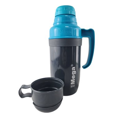TERMO NEW MEGA 1L PARA LIQUIDOS CALIENTES FRIOS CELESTE - 5