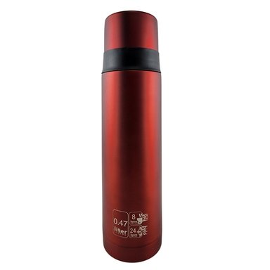 TERMO MEGA SLIM IV 470ML ACERO INOXIDABLE METALICO TE EN COLOR CAFE EN COLOR ROJO - 3