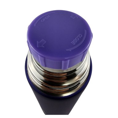 TERMO MEGA SLIM IV 470ML ACERO INOXIDABLE METALICO TE EN COLOR CAFE MORADO - 6
