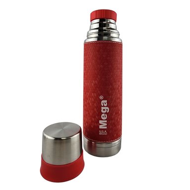 TERMO MEGA SLIM IV 470ML ACERO INOXIDABLE BEBIDAS TE EN COLOR CAFE EN COLOR ROJO - 5