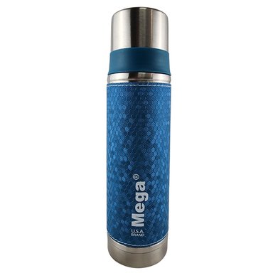 TERMO MEGA SLIM IV 470ML ACERO INOXIDABLE BEBIDAS TE EN COLOR CAFE CELESTE - 1