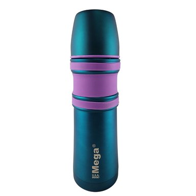 TERMO MEGA SLIM II 1L ACERO INOXIDABLE BEBIDAS CALIENTES FRIAS TURQUESA - 1