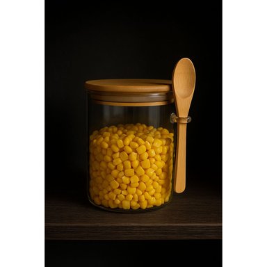 SET 3 FRASCO CONTENEDOR HERMETICO 700ML 15CM REDONDO CUCHARA - 3