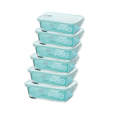 SET 6 CONTENEDORES HERMETICO RECTANGULAR 750ML ALLEGRA - 1