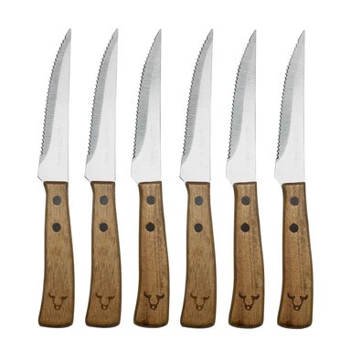 JUEGO CUCHILLOS PRM 6PCS WAYU 14CM ASADO BBQ COCINA - 7