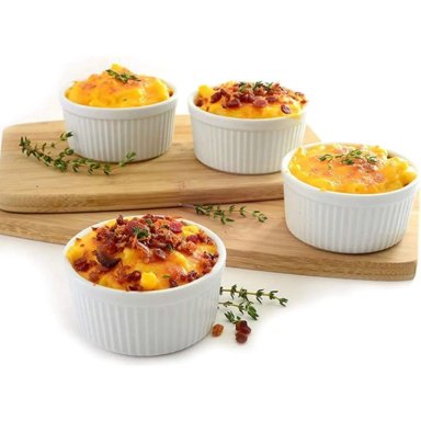 SET 6 POCILLOS RAMEKIN CERAMICA BLANCO 10CM COCINA HORNO - 4