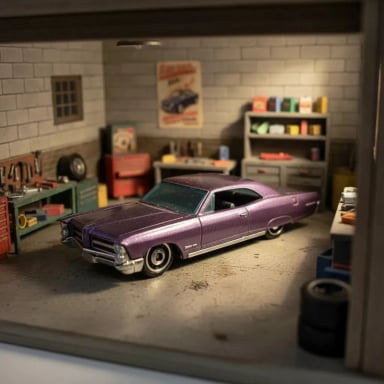 PONTIAC BONNEVILLE 1965 HOT WHEELS SILVER 1/64 - 4