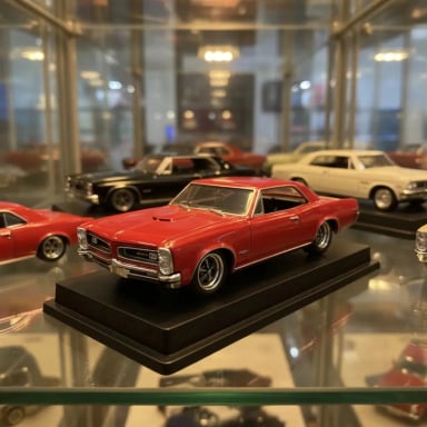 PONTIAC GTO 66 HOT WHEELS SILVER 1/64 - 5
