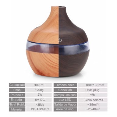 PACK 2 HUMIDIFICADORES 12 ESCENCIAS GRANO MADERA CLARO OSCURO - 2